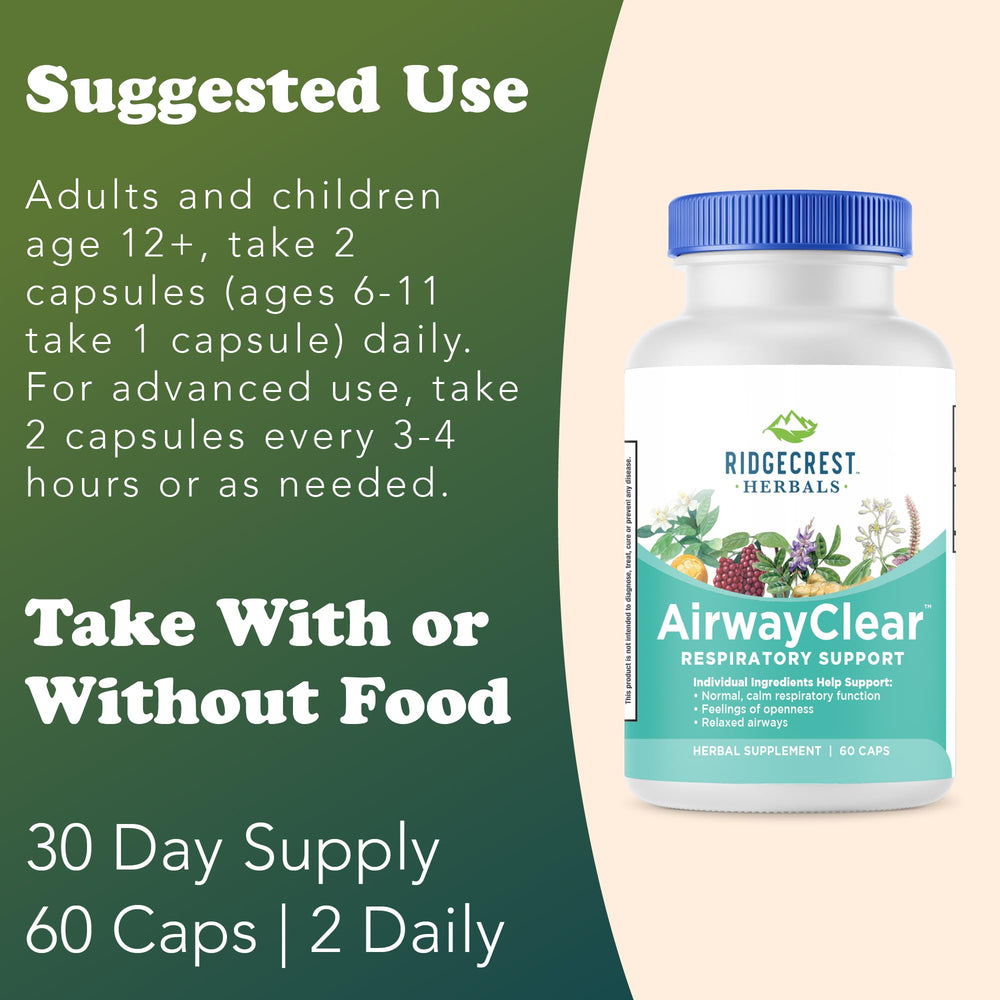Gluten-free and vegan capsules of AirwayClear