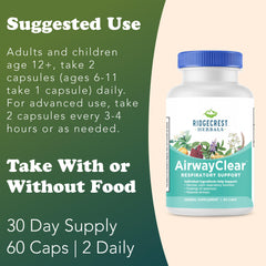 Gluten-free and vegan capsules of AirwayClear