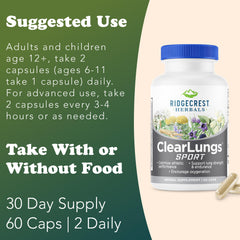 Rhodiola and Eleuthero roots in ClearLungs Sport formulation