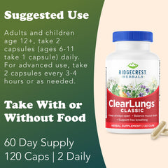 Platycodon and Tangerine Peel ingredients in ClearLungs Classic