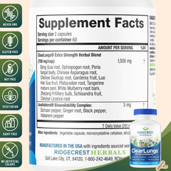 Illustration of natural ingredients used in ClearLungs Extra Strength