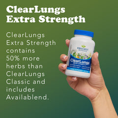 Packaging box for RidgeCrest Herbals ClearLungs Extra Strength
