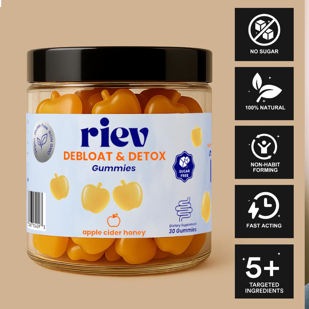riev gummy close-up texture highlighting chewable form and pleasant apple cider honey taste