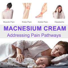 Close-up of non-greasy, fast-absorbing magnesium cream texture