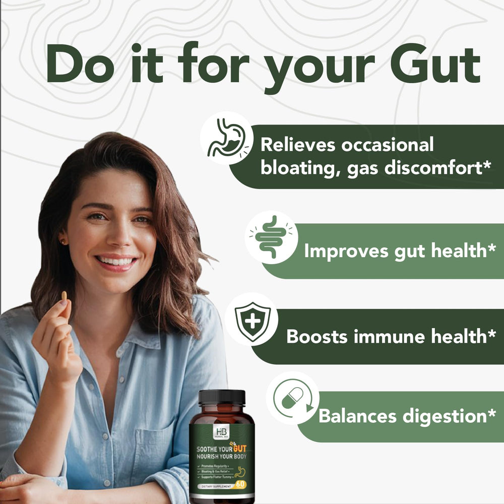 Rigma Herbal BEE gut illustration communicates leaky gut repair and digestive balance.