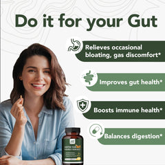 Rigma Herbal BEE gut illustration communicates leaky gut repair and digestive balance.