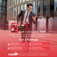 Riize Energy Strips packaging showing eco-friendly design