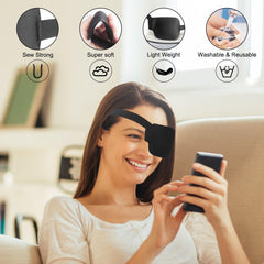 Adjustable elastic strap with Velcro on RIKEYO eye patch