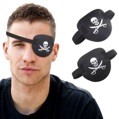 RIKEYO pirate eye patch front view with 3D concave design