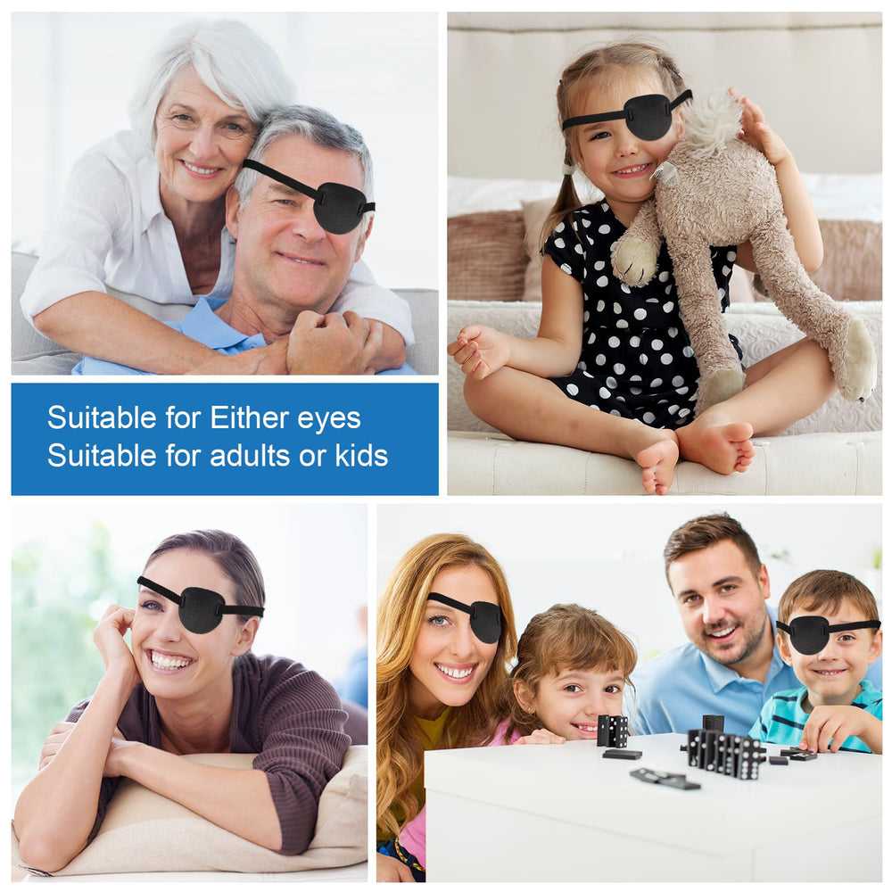 Eye patch worn with glasses for comfortable use