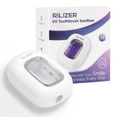 RILIZER UV toothbrush sanitizer cover mounted on bathroom wall with magnetic mount
