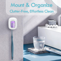 Portable travel-friendly toothbrush sanitizer case (3.3oz, 3.2 inches)