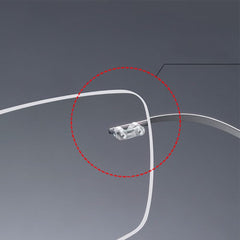 Repair kit for rimless eyeglasses with rubber plugs