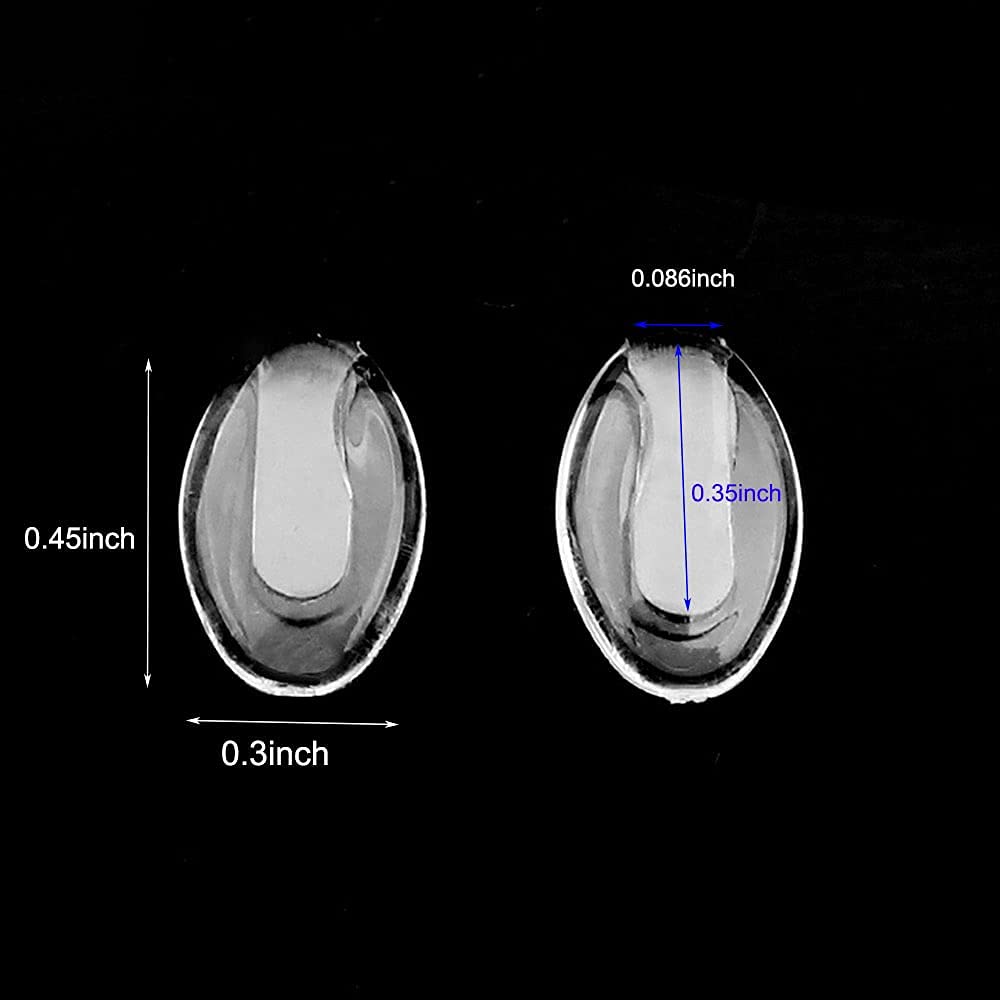 Rimless glasses nose pads on frame