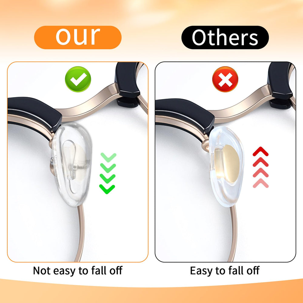 Nose pads compatible with rimless and frameless glasses