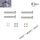 Rimless glasses repair kit with diamond head screws, washers, nuts and caps