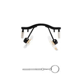 Rimless glasses nose bridge repair piece in black