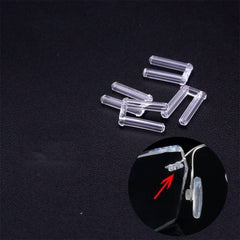 Nose pad screws for rimless glasses