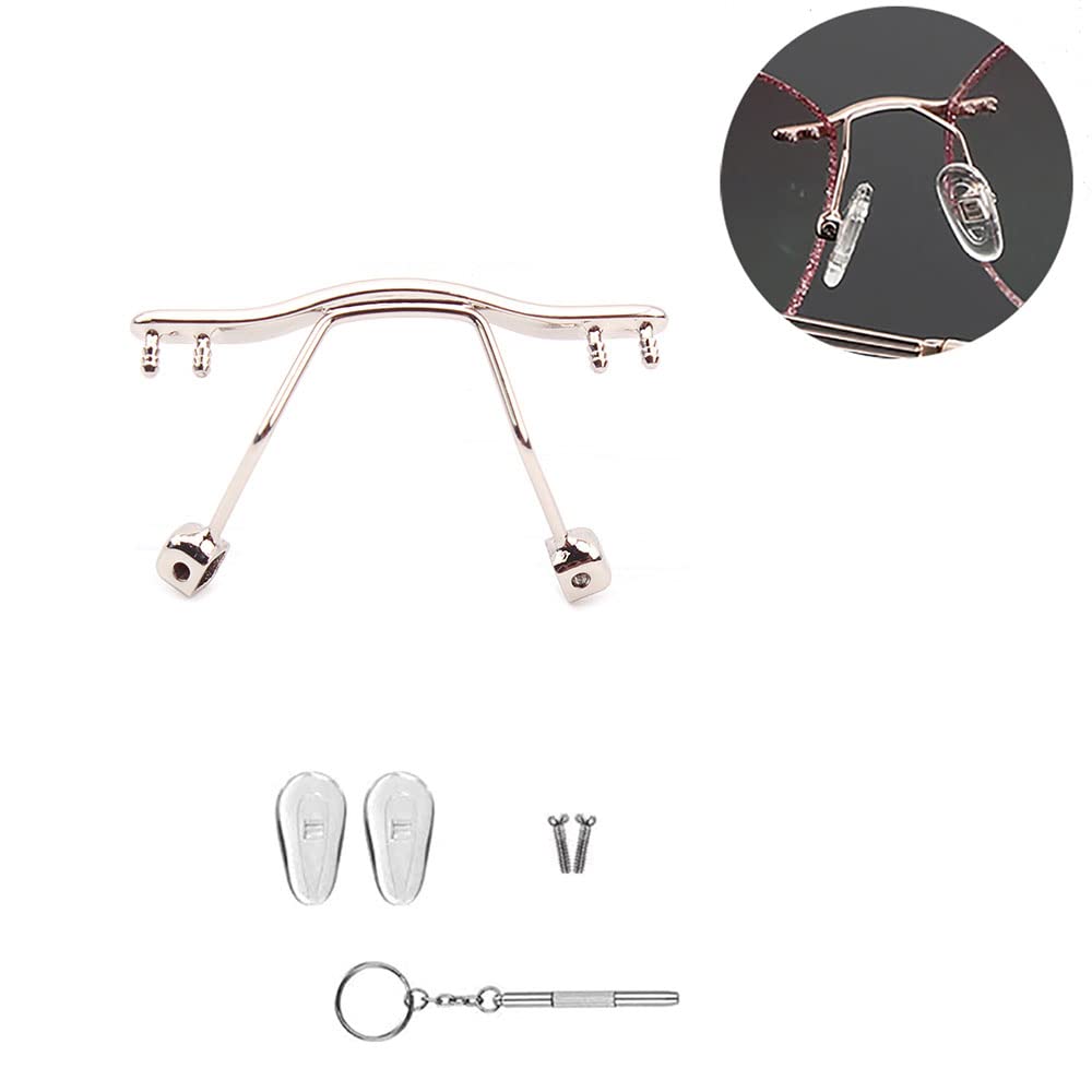 Nose pads for rimless glasses