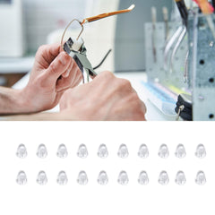 Easy-assembly silicone screw covers fitting rimless frames