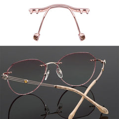 Rimless glasses nose bridge kit components