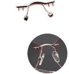 Gun metal rimless glasses accessories kit image