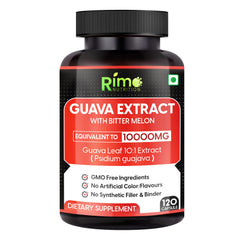 Rimo Nutrition guava leaf extract with bitter melon capsules bottle for daily herbal support
