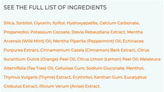 Minty toothpaste with essential oils and natural extracts ready for use