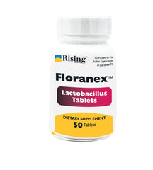 Rising Health Floranex 50-count probiotic tablets bottle