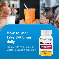 Floranex tablets ingredients panel