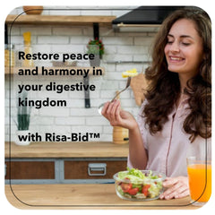 Probiotic balance concept graphic for Rising Health