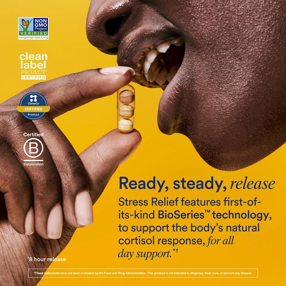 BioSeries capsule technology diagram showing 8-hour release