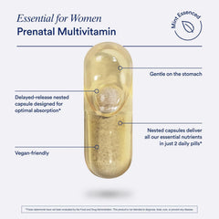 Ritual Essential Prenatal packaging highlighting traceability and allergen-free formula