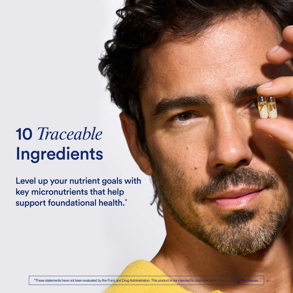 Packaging and bottle of Ritual Multivitamin for Men 18+