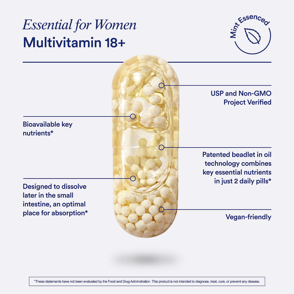 Ritual Multivitamin Women 18+ packaging with USP verification and third-party testing