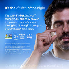 Close-up of time-released vegan melatonin capsule