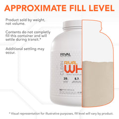 Rival Nutrition Clean Rival Whey in a gym setting for lean muscle support.