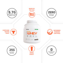 Nutrition facts panel for Rival Whey Cookies and Cream 5lb