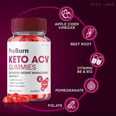 Made in the USA label on Pro Burn Keto ACV Gummies