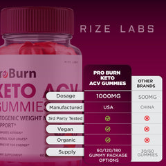 Lifestyle shot of Pro Burn Keto ACV Gummies on a kitchen counter