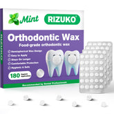 RIZUKO orthodontic wax braces mint dots close-up