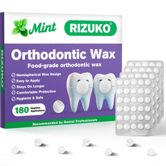RIZUKO orthodontic wax braces mint dots close-up