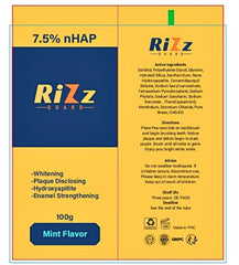 Rizz Guard Plaque Disclosing Toothpaste packaging and branding