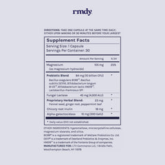 Third-party quality tested label on rmdy probiotic product