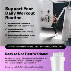 RNWY acai protein powder pouring demonstrates a smooth, grit-free texture for smoothies.