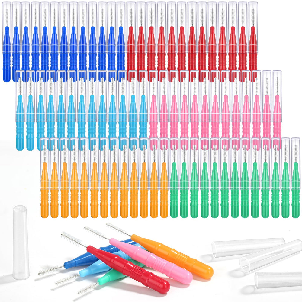 ROADPLUM 120Pcs Interdental Brushes set in six colors