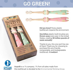 ROARex 4-pack eco-friendly kids toothbrushes