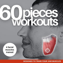 Close-up of a single ROCKJAW Jawline Gum piece in Smooth Spearmint flavor