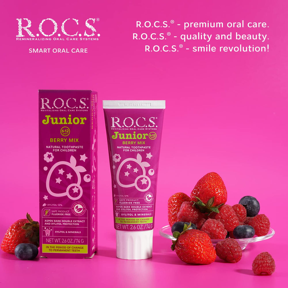 R.O.C.S. Berry Mix toothpaste label and ingredients