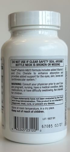 Roex Vitamin A D and E ingredients and nutrition information